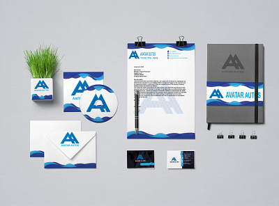 Avatar Autos branding project. branding business card design illustration illustrator logo design logodesign modern logo photoshop