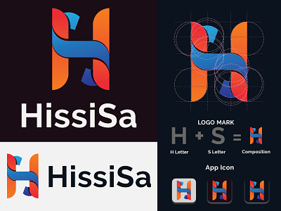 HissiSa logo  HS letter logo  Modern  letter logo