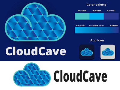 cloudcave logo  cloud logo branding  cloud modern logo