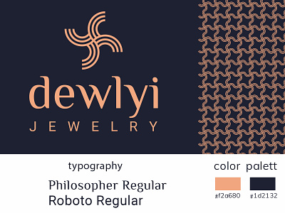 dewlyi logo & branding, jewelry logo & branding.