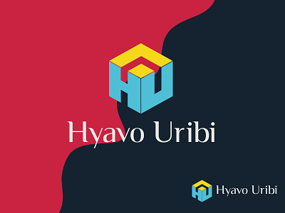 Hyavo Uribi logo  HU modern logo  HU logo branding  HU letter