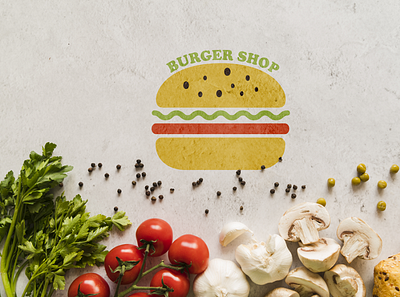 Burger Shop Logo branding design illustrator logo vector