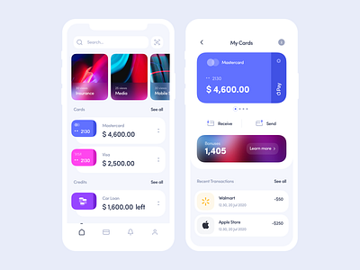 Banking application UI