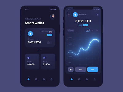 Cryptocyrrency wallet application app application bitcoin coins crypto crypto exchange crypto wallet cryptocurrency design ethereum finance app financial graphic interface mobile money money app money transfer ui ux