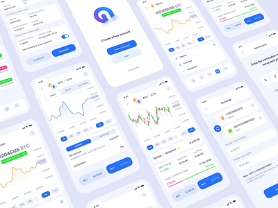 Cryptocurrency trading application app application bitcoin blockchain clean crypto crypto wallet cryptocurrency deposit design ethereum finance interface ios mobile money transaction ui ux wallet