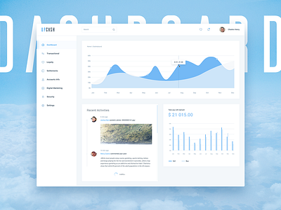 Upcash dashboard concept