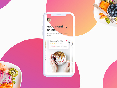 Healthy recipes app app application colors design food interface iphonex mobile recipes ui ux