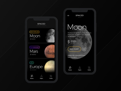 #SPACEDchallenge design ios iphonex minimal moon space spacedchallenge ui ux