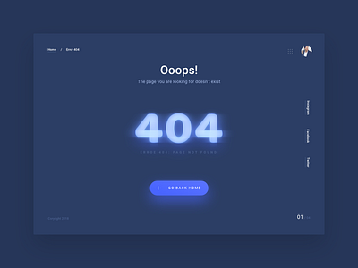 Error 404 404 blue clean dark error modern page ui uiux ux web