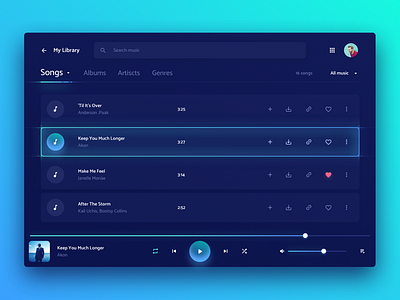 Material Design Player crm dashboard design google material music player ui ux