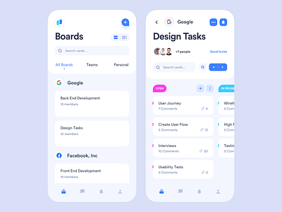 Task Management app blue boards clean dashboard design interface ios managment material mobile project project management task manager tasks todo todoist ui user management ux