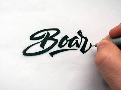 Boar calligraphy handlettering lettering logo logodesign logotype type typeface typo typography