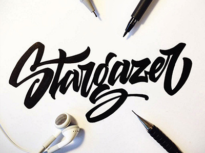 Stargazer Sketch goodtype illustration lettering letters logo logotype typeface typism typography vector