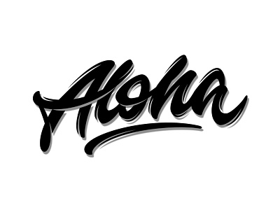 Aloha brush font handmade lettering letters logo logotype script typism typography