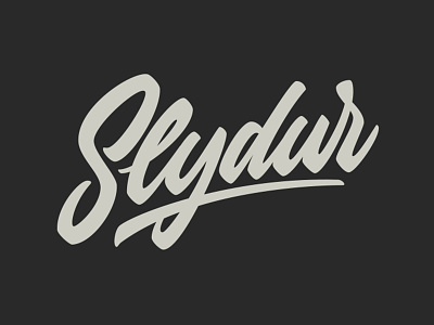 Slydur brush font handmade lettering letters logo logotype script typism typography