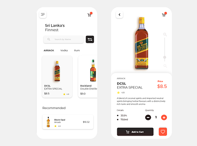 Online Sri Lankan Liquor Store ecommerce liquor sri lanka ui uidesign ux uxdesign