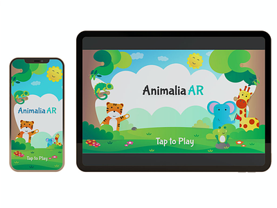 Animalia AR - Landing Page animals augmentedreality childrens app childrens illustration design illustration ui uidesign ux uxdesign