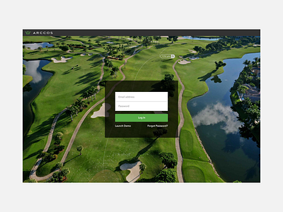 Arccos Golf Login Screen golf hero image login
