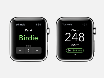 Arccos Apple Watch Detail apple watch interaction design product design visual design