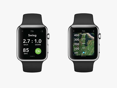 Tempo and Terrain apple watch connected self data golf gyroscope interaction design product design swing visual design
