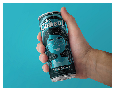 “Consul” ESFJ Personality Cocktail Can branding design illustration mockups package design packaging typography vector