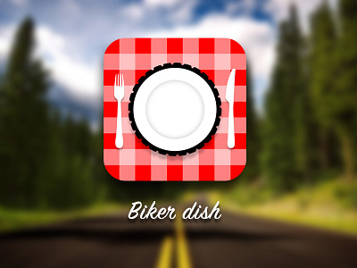 Biker dish icon