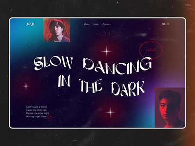 Slow dancing in the dark — Joji artist concept design figma joji music song uiux web webdesig website