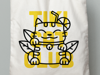 Tiki Cat Club Tote Bag