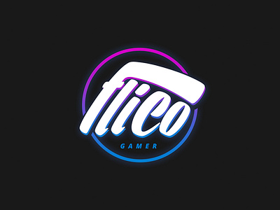 Flicogamer design gradients logo typography