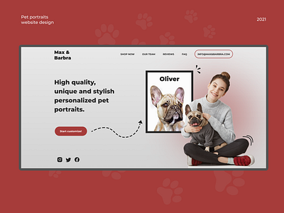 Max & Barbra design designs dog dogwebsite minimal pet petdesign petwebsite ui ux web webdesign website