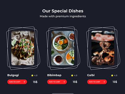 Restaurant website design designs flat minimal restaurant ui ux web webdesign website