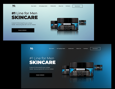 E-commerce male skincare store. Main page concept branding design figma flat landing minimal premium design ui ui ux uidesign ux web webdesign website