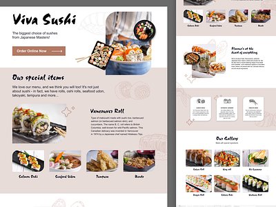 Sushi restaurant website design