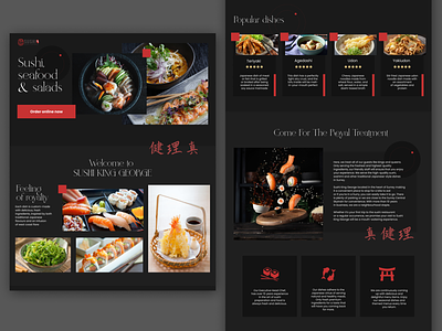 Sushi website design design flat japanese website minimal restaurabt website seafood website sushi sushi website ui ui ux ux web website website design