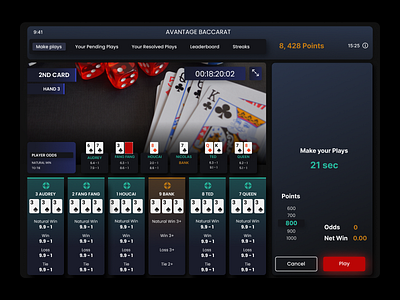 Streaks & Roads | Casino game online app bet betting casino casino online design figma flat gambling game minimal poker poker online ui ux web web design website