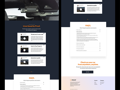 Dash cam PROOF landing page design flat landing design minimal premium design premium landing ui ui trends ui ux ux web website website design