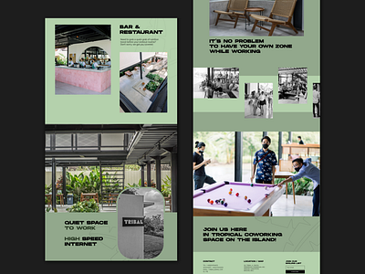 Hostel, cafe, coworking space website design design flat minimal ui ui ux ux web website