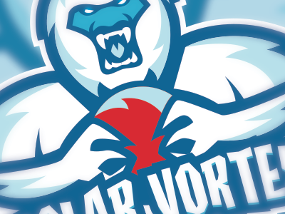Polar Vortex Dodgeball Logo dodgeball logo mascot yeti