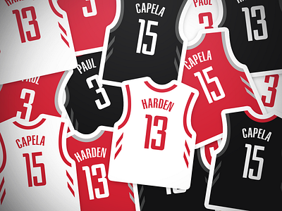 Rockets Jersey Stickers