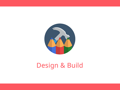 Design & Build anchor build design development icon illustration red studio