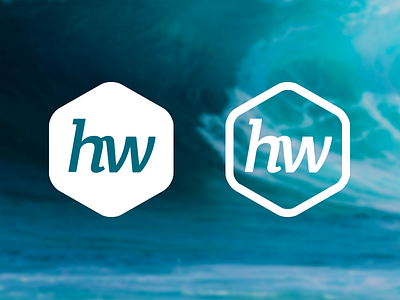 Logo blue brand design haydn hw logo me portfolio update waves woods