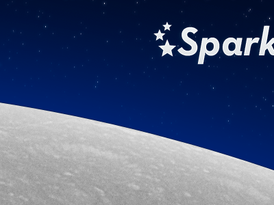 Sparklr logo & theme logo moon space sparklr stars theme