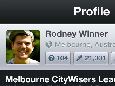 Profile View app citywise profile redesign view