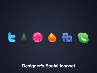 Designer's Social Iconset 48px designers icons iconset social