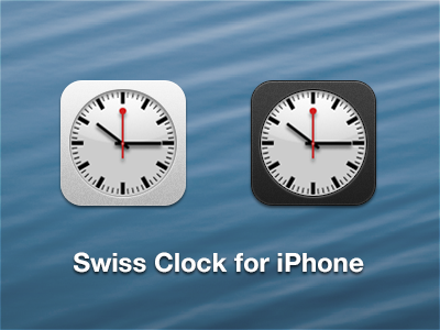Swiss Clock 6 apple board clock icon ios ipad iphone jailbreak swiss theme winter