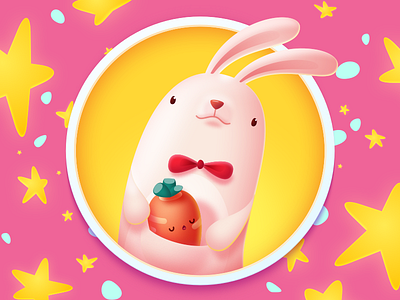 Mr. Rabbit illustration，ui，rabbit