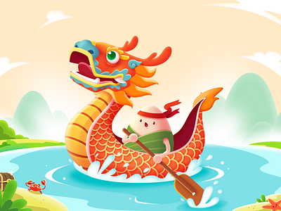 Dragon Boat，端午节 by VS on Dribbble