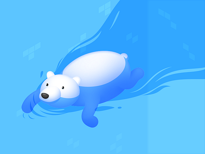 Polar bear bear，bear illustration，ui，polar