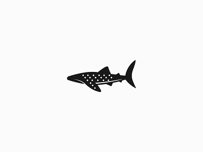 whale shark logo design flat icon logo minimal vector