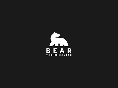 bear logo 2 design flat icon logo minimal vector